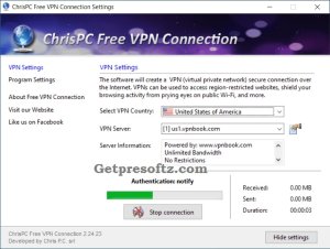 ChrisPC Free VPN Connection 4.24.0309 Crack + Serial Key 2024